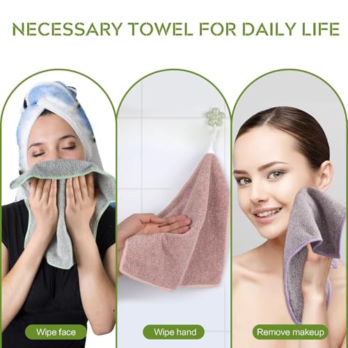 SINLAND Microfiber Face Washcloths - 12x12 Inch, 12 Pack Multicolor