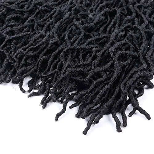 18 Inch Soft Locs Crochet Hair, 6 Packs Faux Locs for Black Women - 1B