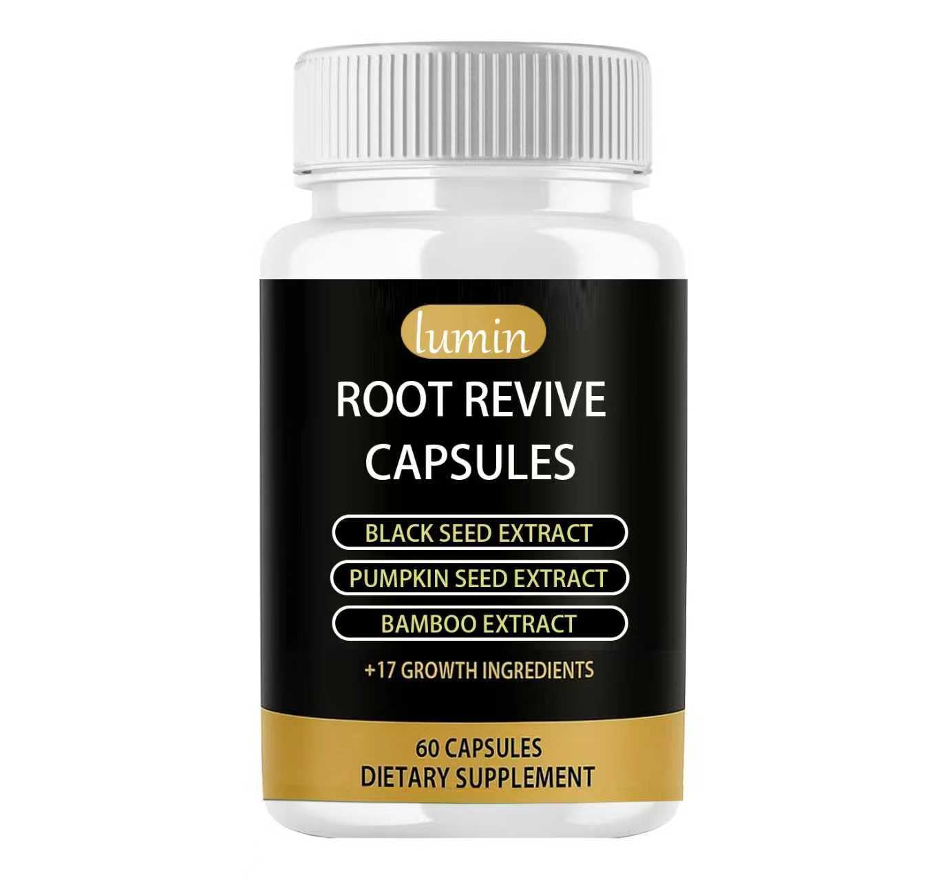 Lumin Root Revive Capsules - Hair Growth Supplement with Biotin & Black Seed Extract | 60 Count for Thinning Hair