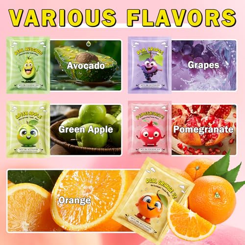 AOAZXBB 10 Pcs Kids Fruit Face Masks Set - Moisturizing & Nourishing Skincare