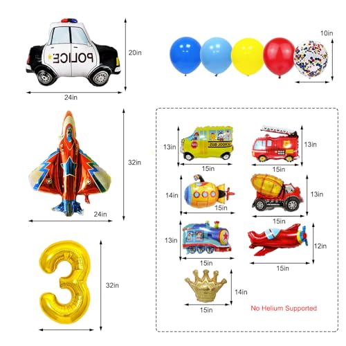 Traffic-Themed Birthday Party Supplies Set for Kids