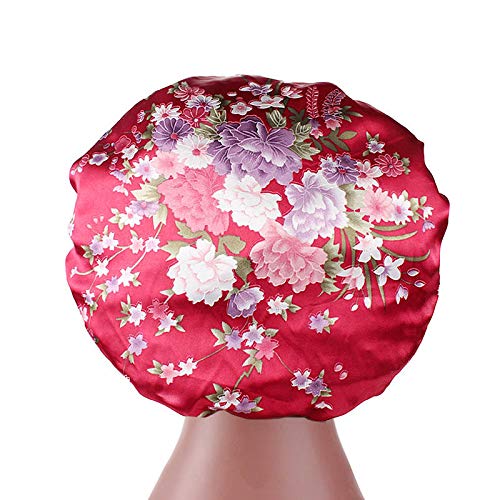 6-Piece Satin Sleep Bonnet Set, Soft Elastic Wide Band for Hair Protection