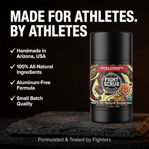 Fight Scrub Natural Deodorant – Aluminum-Free Sandalwood Bourbon
