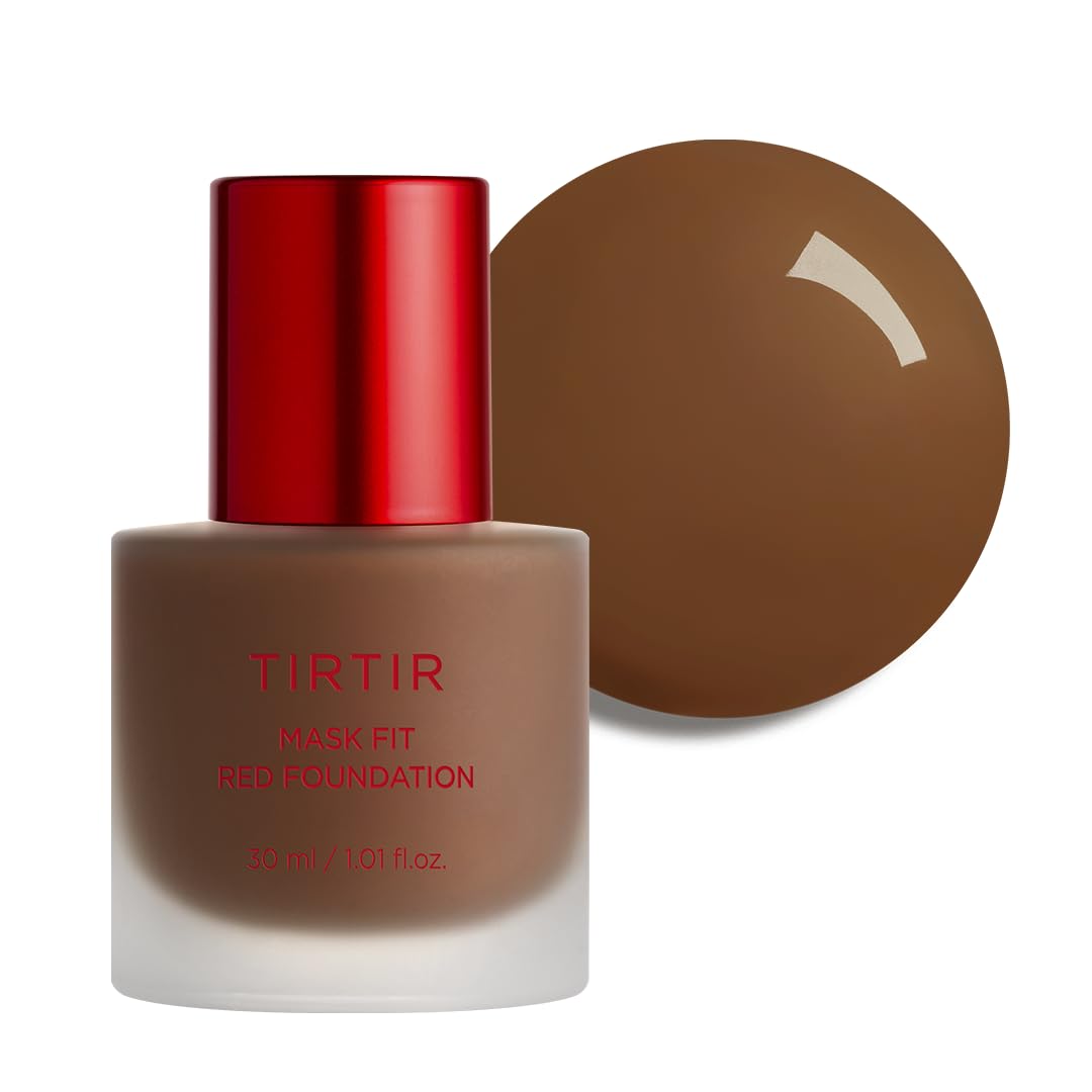 TIRTIR Mask Fit Red Foundation - Long Lasting Flawless Coverage, Hydrating & Pore-Blurring | #21N Ivory, 1.01 Fl Oz