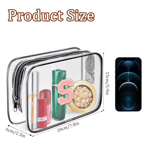 TSA Approved Clear Toiletry Bag - Portable Makeup Organizer for Travel
