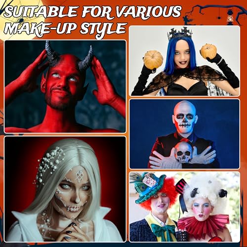 6-Piece Halloween Bald Cap Set - Latex Bald Caps & Nylon Wig Caps