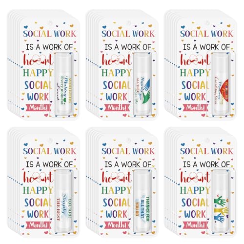 48 Pcs Social Worker Appreciation Lip Balm Gift Set - Bulk Thank You Gifts