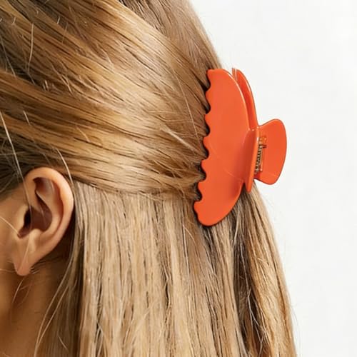 Luxprem Large Acetate Hair Claw Clip - Sunset Amber Glossy Rectangle Clip