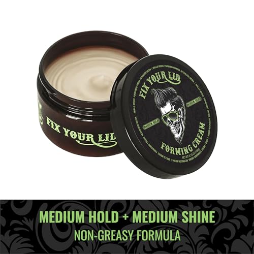 Fix Your Lid Medium Hold Styling Cream for Men, 3.75 oz + 1.7 oz
