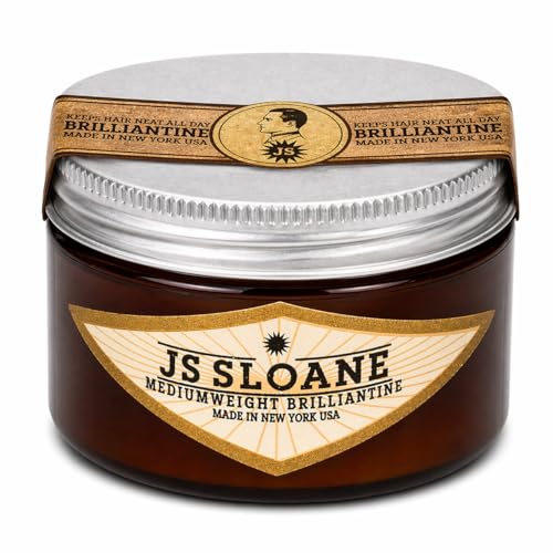JS Sloane Mediumweight Water-Based Hair Pomade - Medium Hold, High Shine, 4 oz