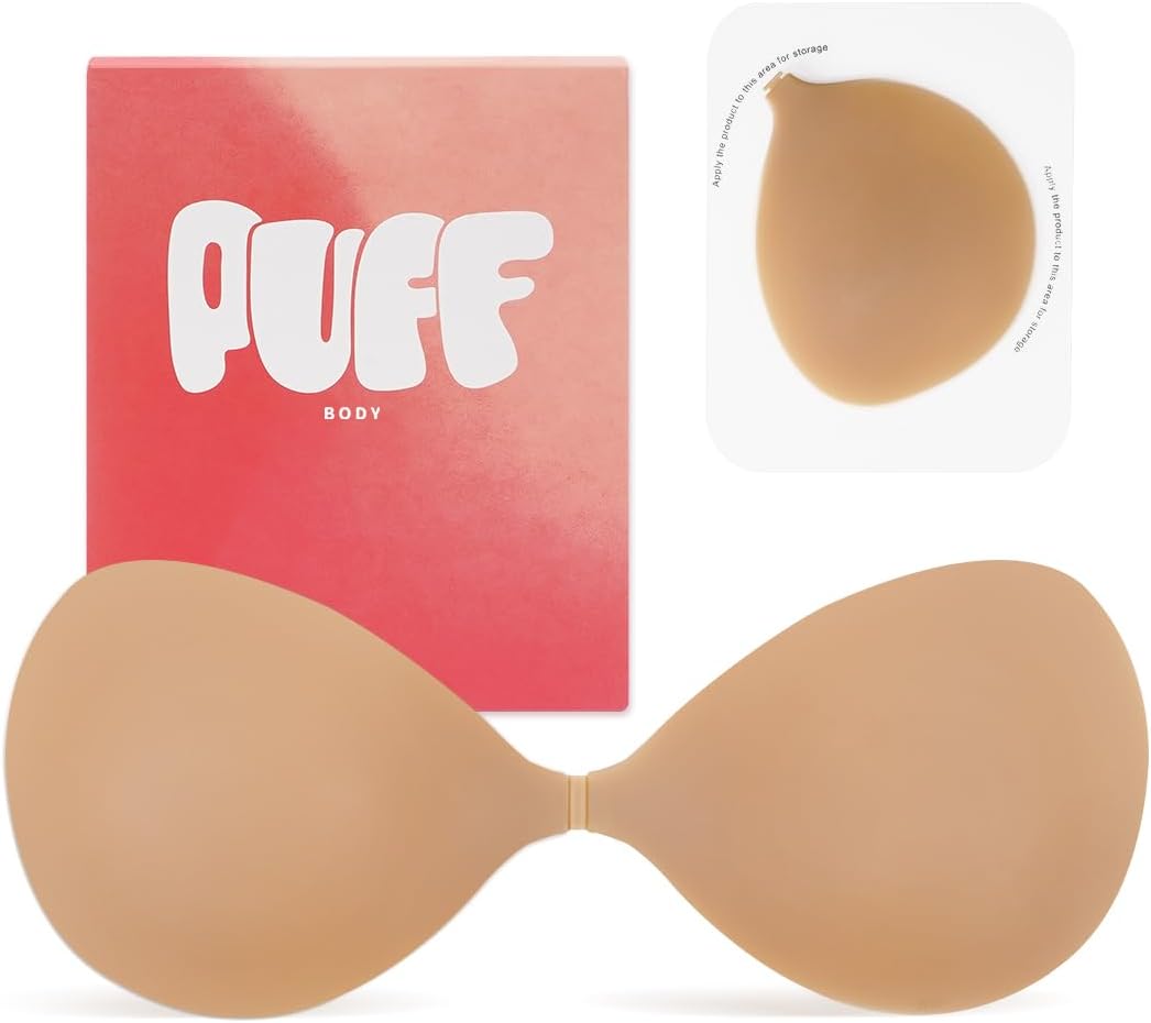 Invisible Strapless Sticky Bra - Push-Up Adhesive Bra for Backless Dresses | Cleavage Lift Nipple Covers
