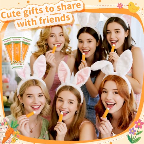 Dansib 6-Piece Carrot Lip Balm Set - Red Velvet Carrot Cake Moisturizing Care