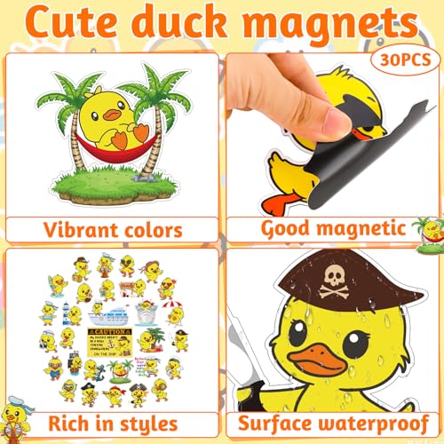 30 Duck Cruise Magnets - Funny Decorations for Party & Cabin