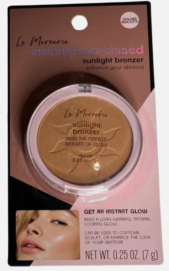 Le Mercerie Sun-Kissed Bronzer Golden Biscotti Paraben-Free Cruelty-Free 0.25 oz