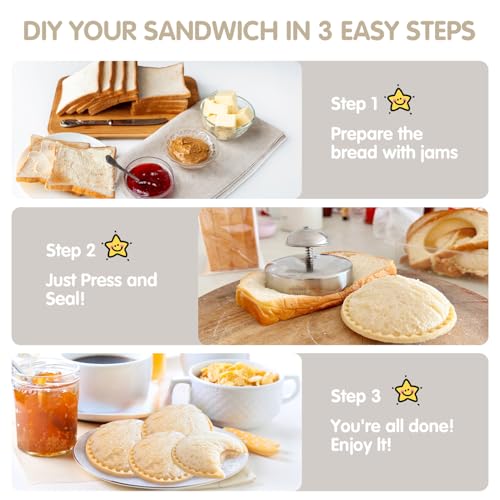 IELEK Sandwich Cutter and Sealer for Kids - Crustless Fun Lunches