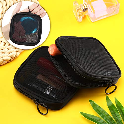 Weewooday 4 Pack Mesh Makeup Organizer Bags - Portable Travel Toiletry Pouches