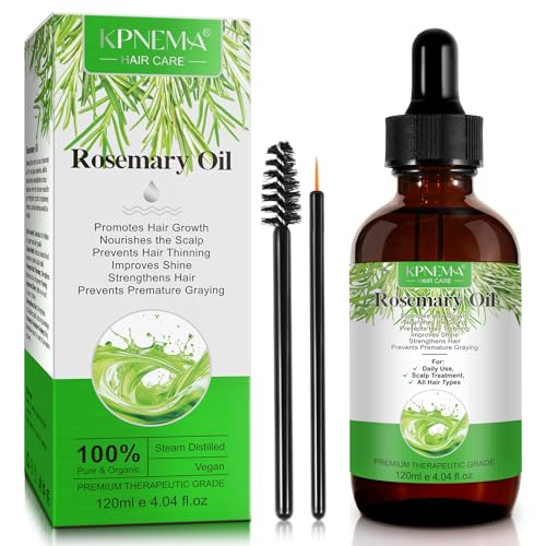 KPNEMA 100% Pure Rosemary Oil for Hair Growth - 4.04 Fl Oz Nourishing Treatment