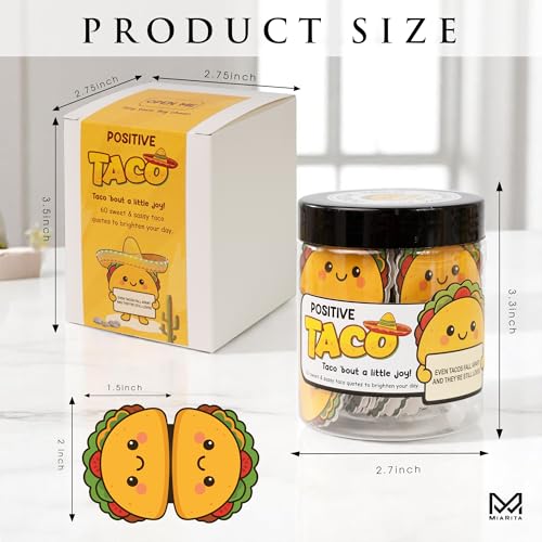Positive Taco Jar with Affirmation Cards - Fun Gift for All Ages