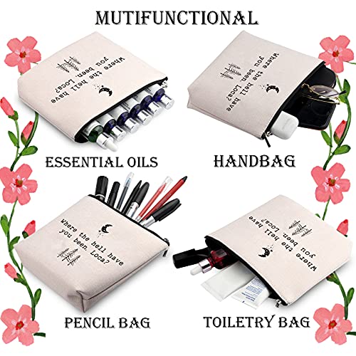 Where The Hell Have You Been Loca Canvas Makeup Bag, Zipper Pouch