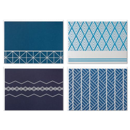 Hallmark 40-Pack Blank Note Cards with Envelopes - Geometric Silver