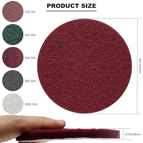 6-Inch Multipurpose Scouring Pads - 10 Pack, Multi-Grit for Cleaning