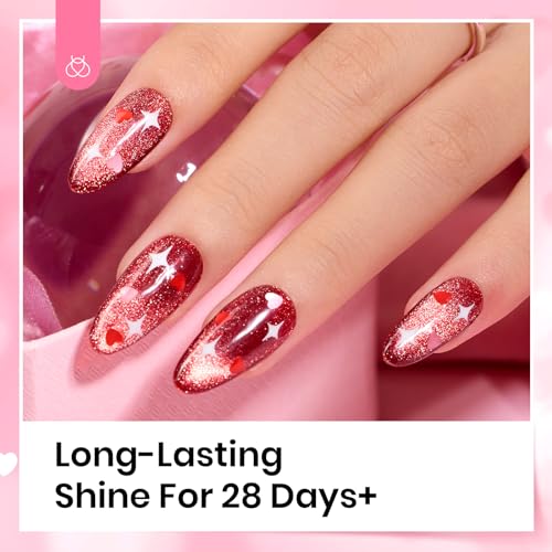 Beetles Gel Polish 6Pcs Reflective Glitter Top Coat Set