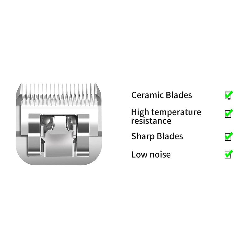 Professional Detachable Replacement Ceramic Blades set,compatible with oster Classic 76/Star-Teq/Power-Teq andi A*dis AGC,BDC,BGC,MBG Series Clippers (5 pcs)