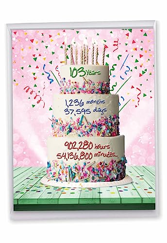 Jumbo Funny 103rd Birthday Card with Envelope - NobleWorks