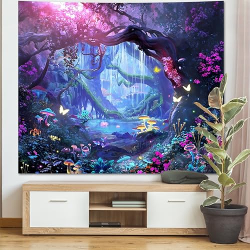 Magical Enchanted Forest Tapestry Wall Hanging - 51"x60"