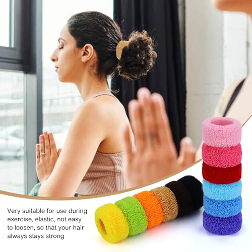 Dizila Multicolor 36 Pack Stretchy Knit Hair Ties Scrunchies for Women Girls Teens Kids