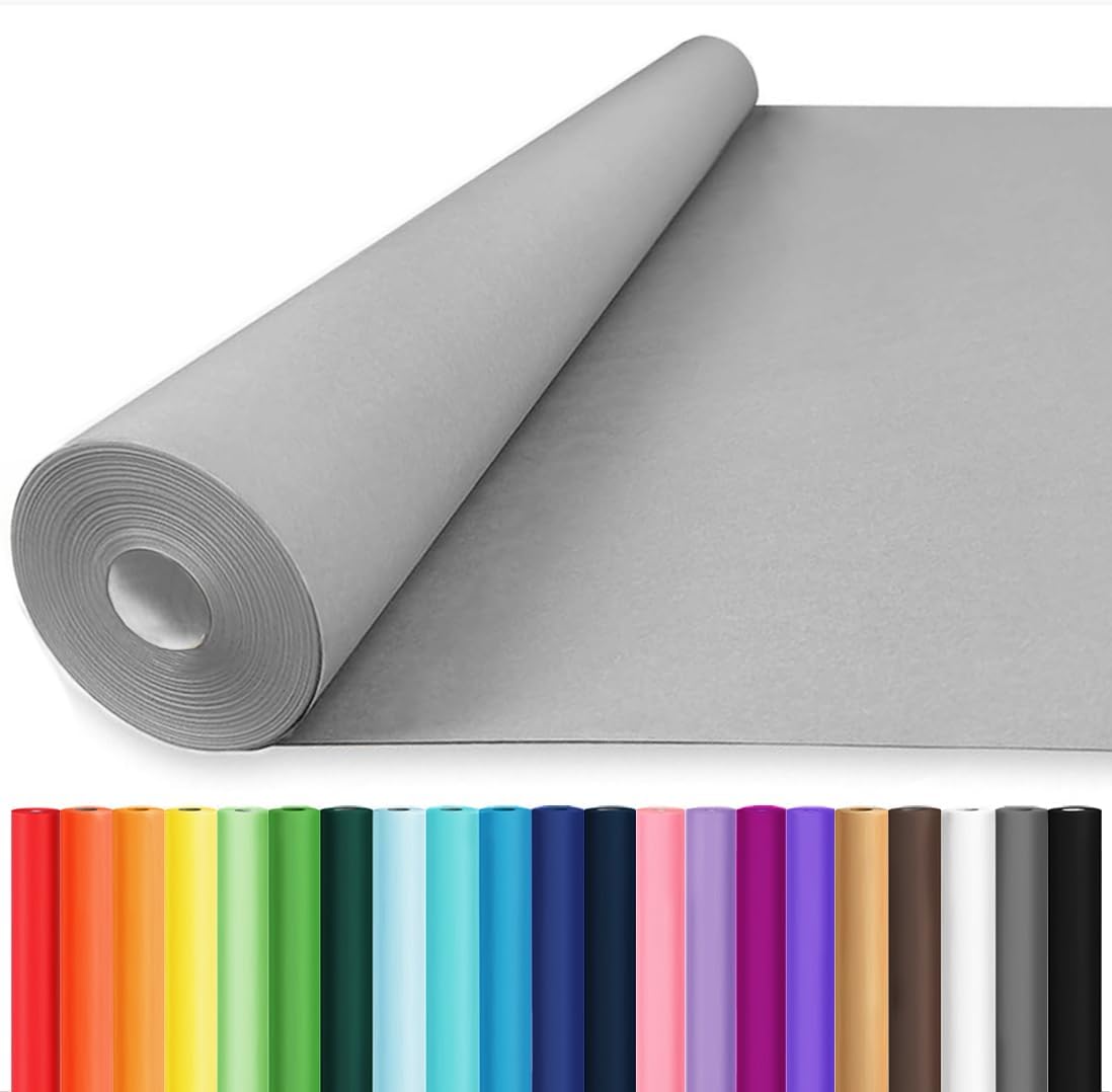 Brown Wrapping Paper Roll - Craft Kraft Packing Paper 17.5"x1200" for Gifts, Arts, & Moving Supplies | 70GSM