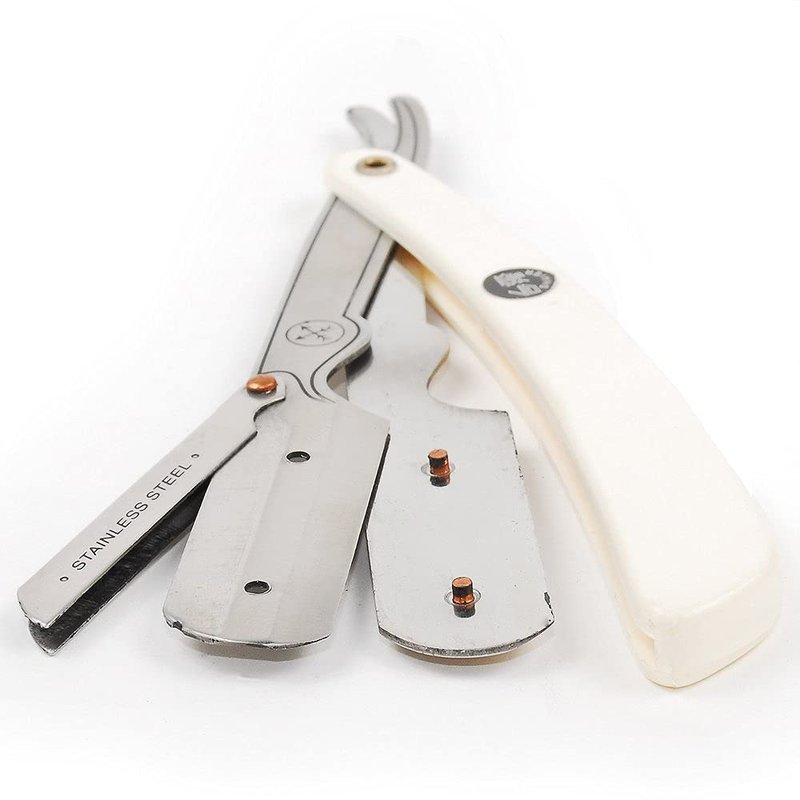 Parker SRW Professional Stainless Steel Barber Razor with 100 Premium Blades – Replaceable Blade Straight Razor for Precision Grooming, Men’s Shaving & Barbershop Use | Iconic Brand