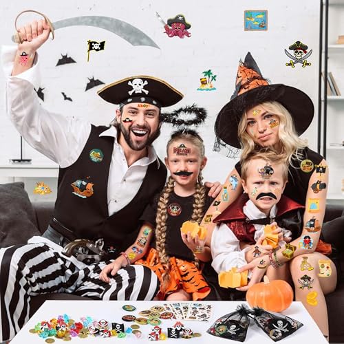 Pirate Temporary Tattoos for Kids - 50 Fun Designs