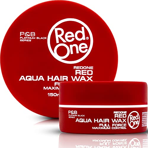 RedOne Aqua Hair Wax - Strong Hold Styling Gel with Strawberry Scent, 150ml