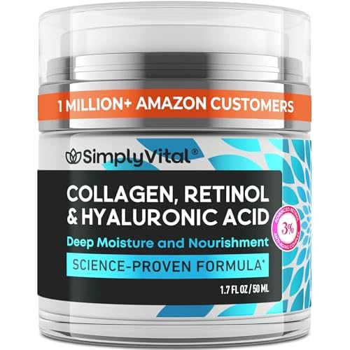 Anti-Aging Face Moisturizer with Retinol, Collagen & Hyaluronic Acid - Moisturizer Face Cream for Women & Men - Visibly Firming & Hydrating Neck Cream - Day & Night Skin Care - 1.7 fl oz