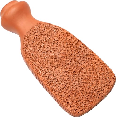 QUBA LINEN 2-Sided Terra Cotta Pumice Stone for Feet & Body