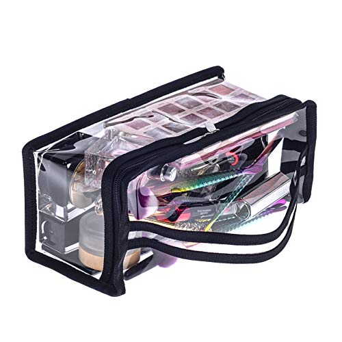 Jula Vance Clear PVC Makeup Bag with Handle - Portable Organizer