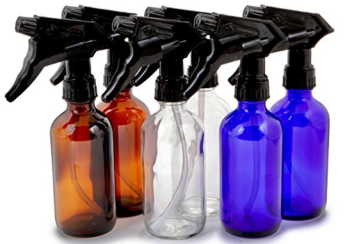 Vivaplex 8oz Glass Bottles with Trigger Sprayers - 6 Pack