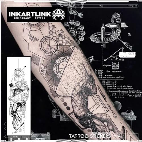 INKARTLINK Atlas Temporary Tattoos - Realistic Waterproof (Variation: Atlas)