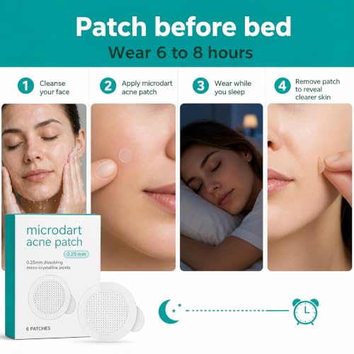 VILVIN Microdart Acne Patches - 27 Count Spot Treatment for Blind Blemishes