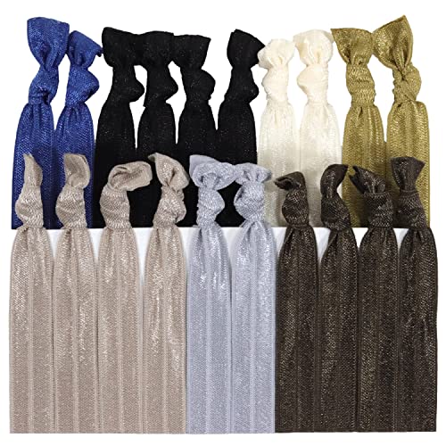 Kenz Laurenz No Crease Hair Ties - Ouchless Ponytail Holders (50 Pack)