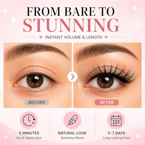 Kraeci DIY Lash Extension Kit - 280 Clusters, 9-16mm, Bond & Seal