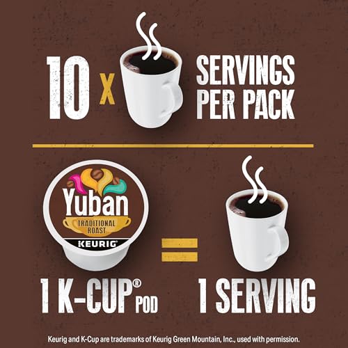 Yuban Traditional Medium Roast Coffee K-Cup Pods, 10 Count