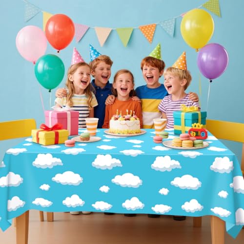 4 Pcs Waterproof Cow Pattern Plastic Tablecloths Set - 52 x 86 in