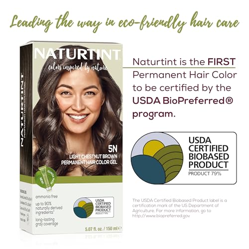 Naturtint 5N Light Chestnut Brown Hair Color 5.07 Fl Oz - Vegan, Ammonia Free