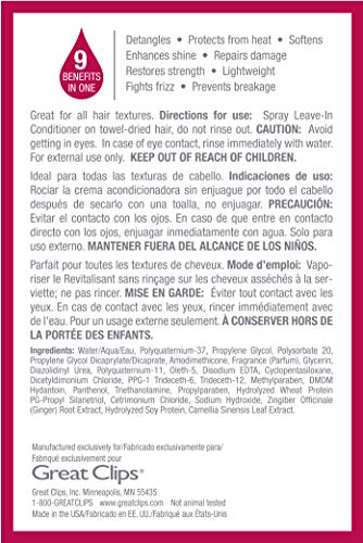 Great Clips Leave-In Conditioner Spray - 8oz Moisture & Detangling