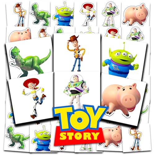 Toy Story Temporary Tattoos - 72 Pack of Woody & Buzz Designs