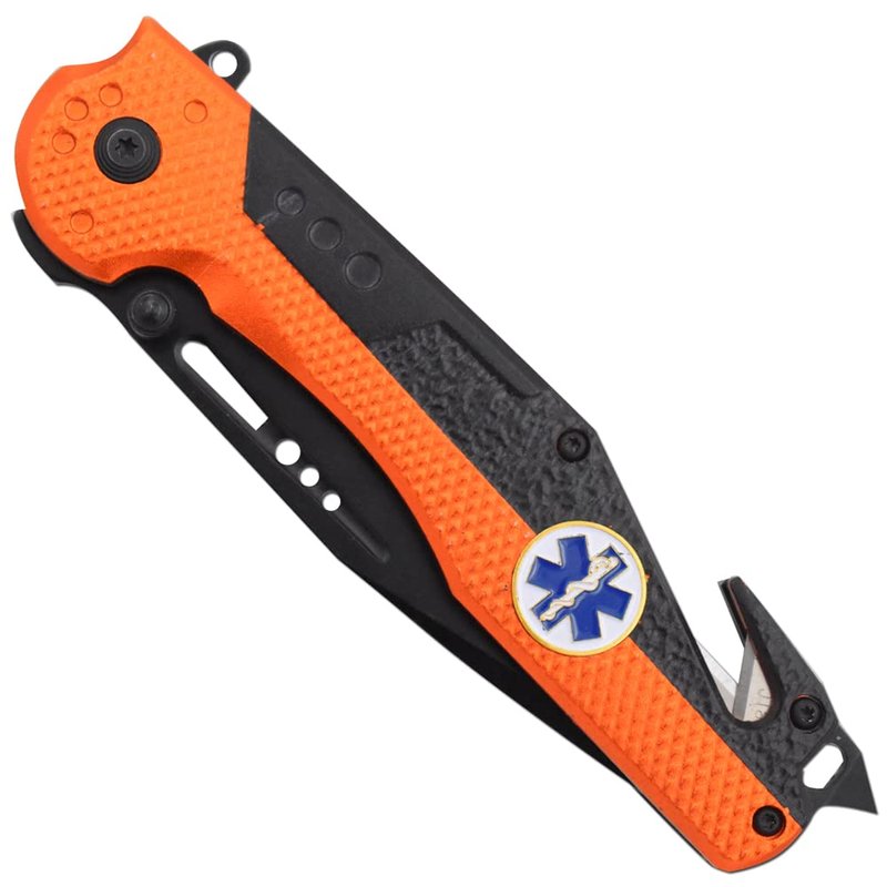 Snake Eye Tactical Rescue Style 3-in-1 Tactical Knife for Military and First-Responders Knife