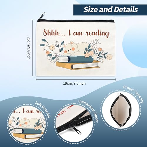 Bayelove Green Book Lover Makeup Bag Set for Women - 8 Pcs Bookish Gifts