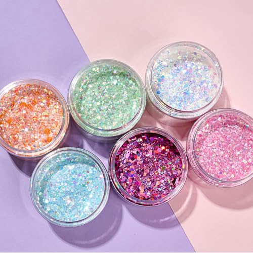 Eternal Moment 36 Pack 1 Oz Clear Plastic Cosmetic Jars with Purple Lids